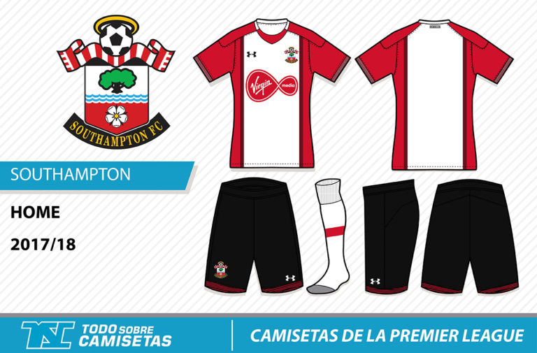 Maillot Southampton Extérieur 2017/2018 – Under Armour Noir, Taille XL Enfant (occasion)