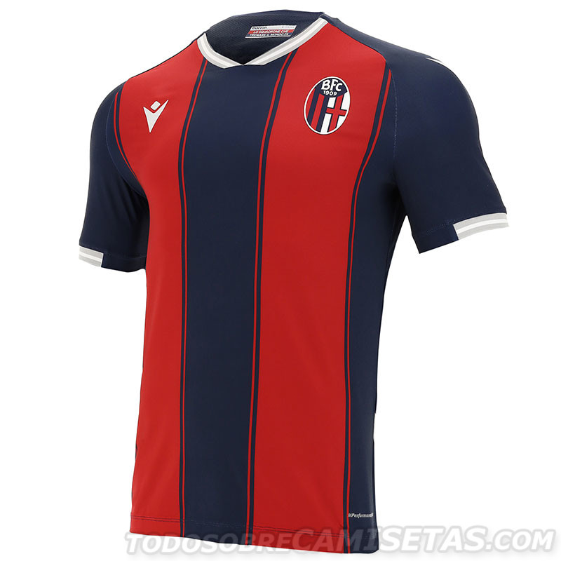 3xl Macron FC Bolonia Home Jersey m17 rojo azul BFC hogar camiseta serie a camisa S