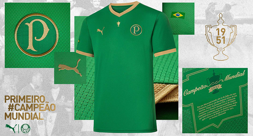 Camisa PUMA de Palmeiras 70 Años Copa Río 1951