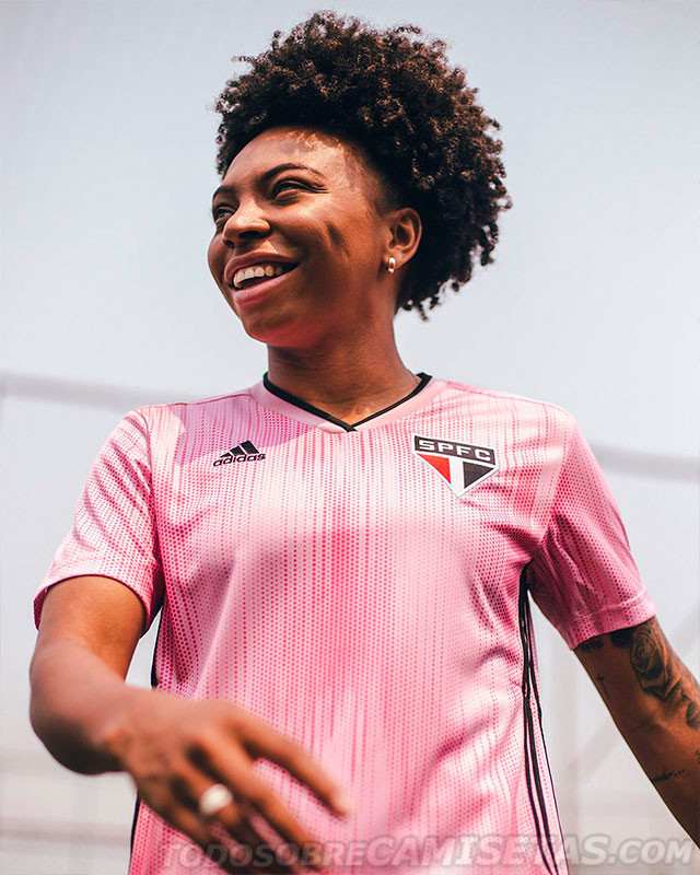 Camisas Rosa adidas de Flamengo y São Paulo 2019