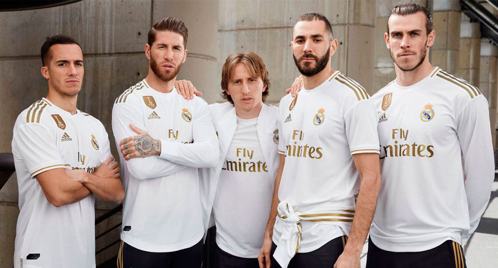 George Stevenson vertical Agua con gas Camiseta adidas de Real Madrid 2019-20 - Todo Sobre Camisetas