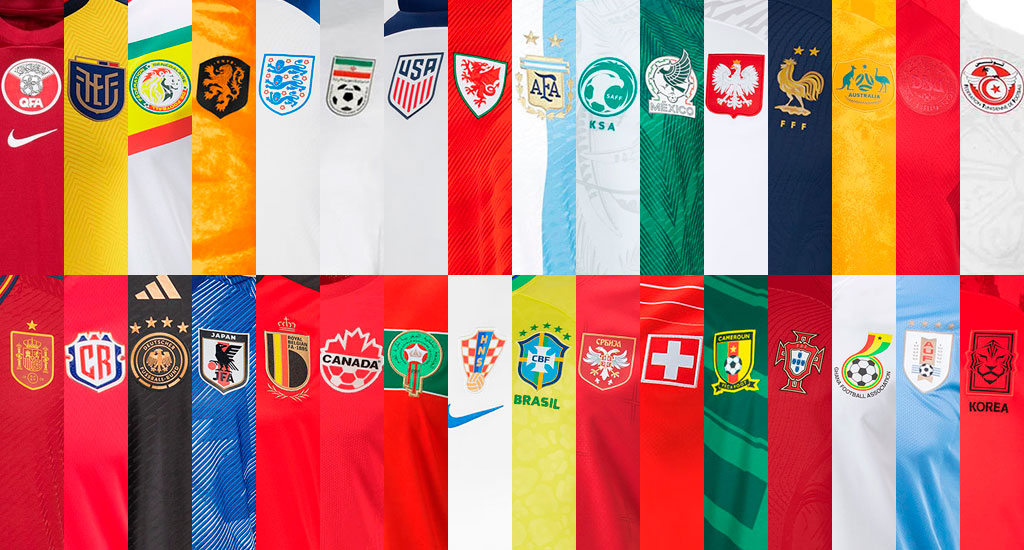 Camisetas de la Copa Mundial de Qatar 2022