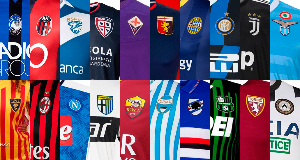 camisetas de equipos italianos 2019