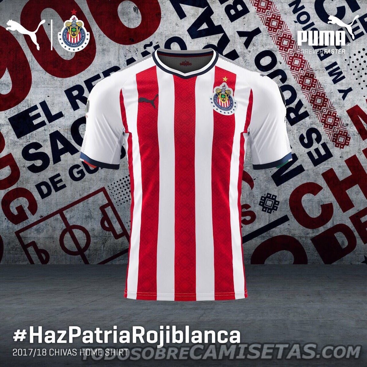 Camiseta local PUMA de Chivas 2017-18