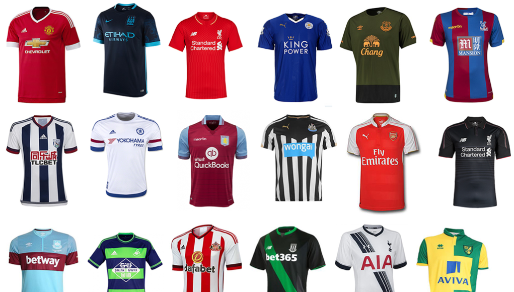 Gato de salto arena color Guía de camisetas de la Premier League Inglesa