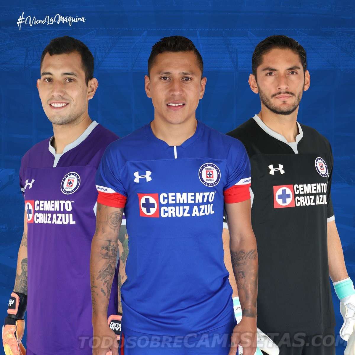 guirnalda pantalla cuerno Jerseys Under Armour de Cruz Azul Apertura 2018 - TSC