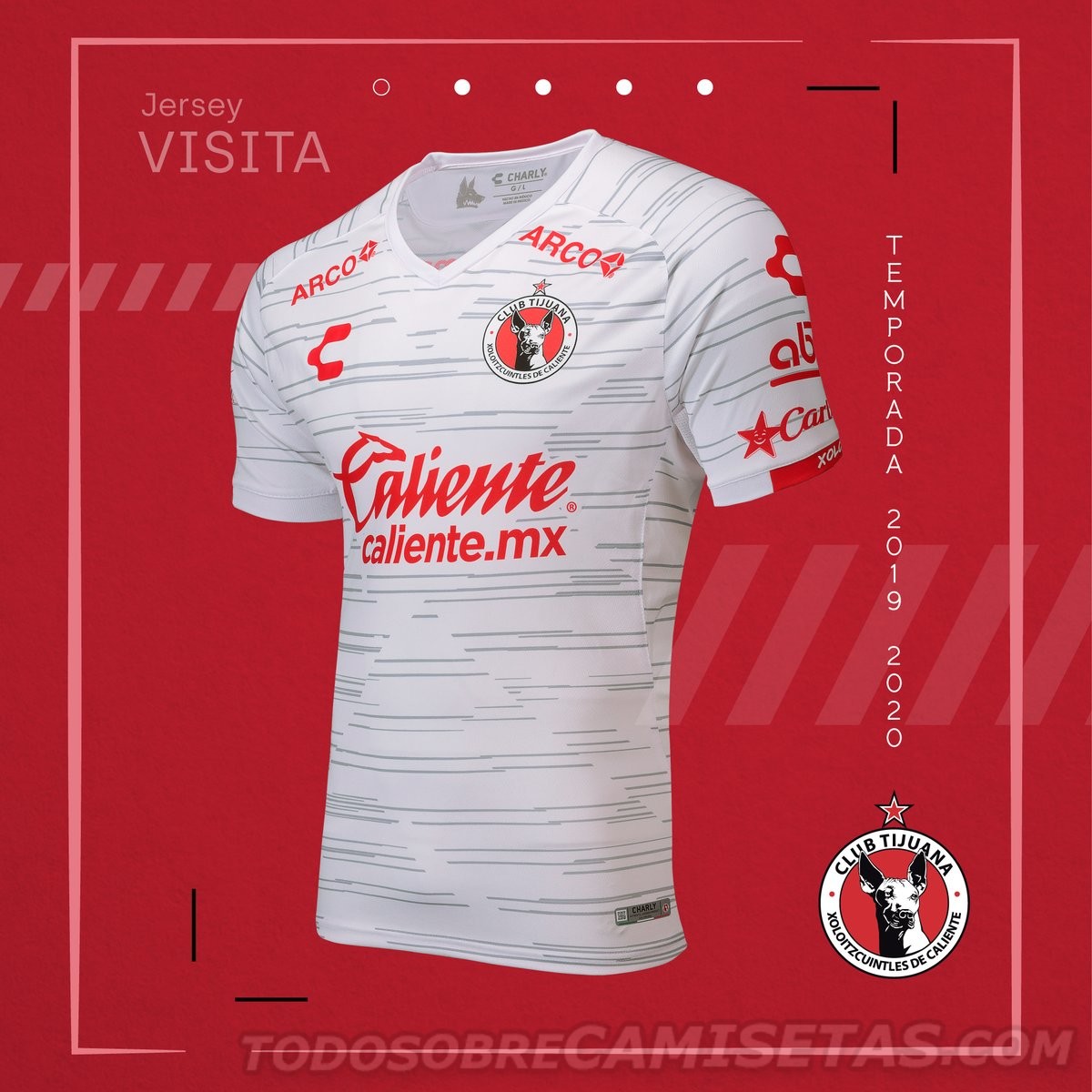 Jerseys Charly Fútbol de Xolos de Tijuana 2019-20