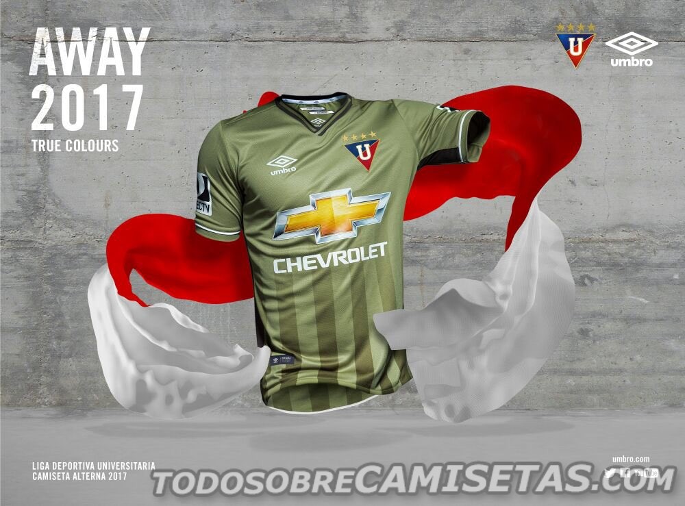Camisetas Umbro de Liga de Quito 2017