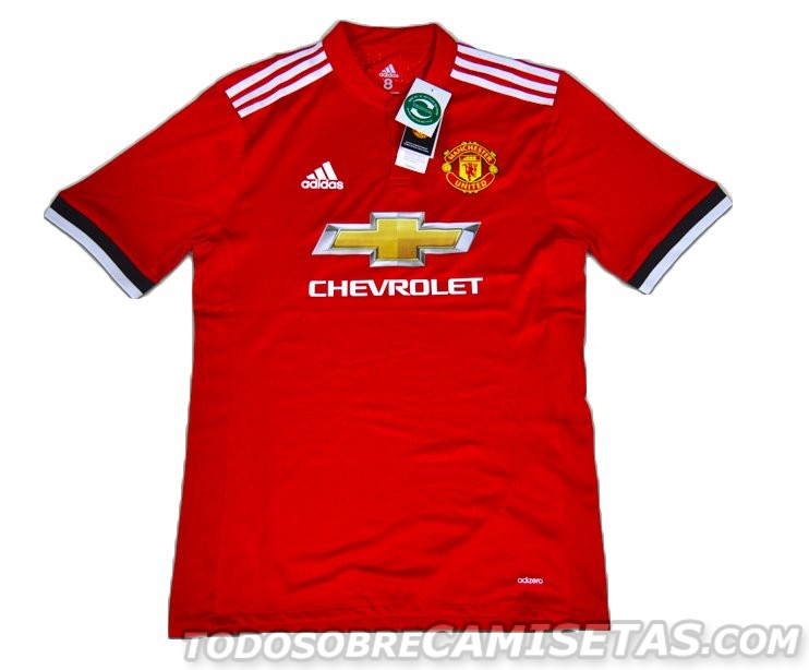 Manchester United 2017-18 adidas home kit LEAKED