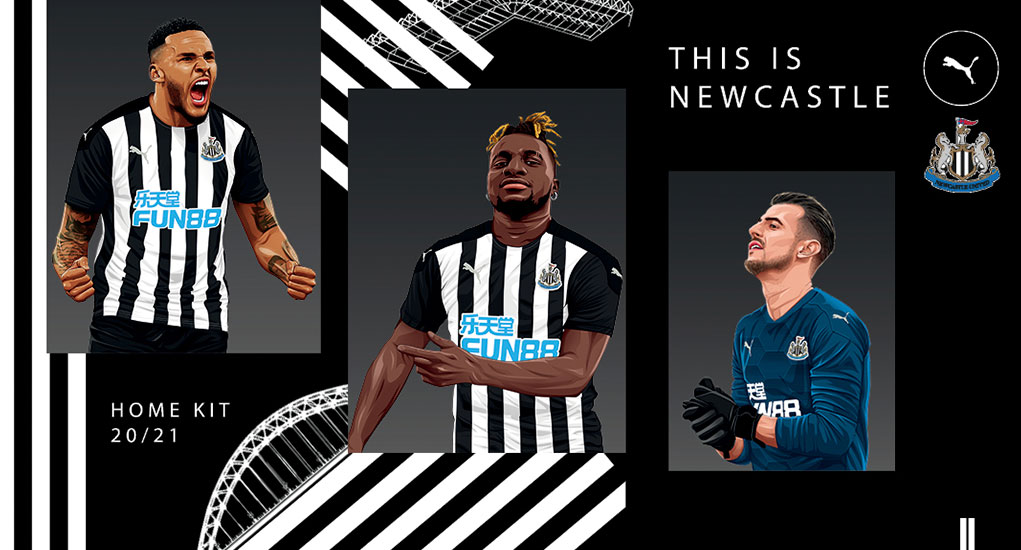 Newcastle United 2020-21 PUMA Home Kit