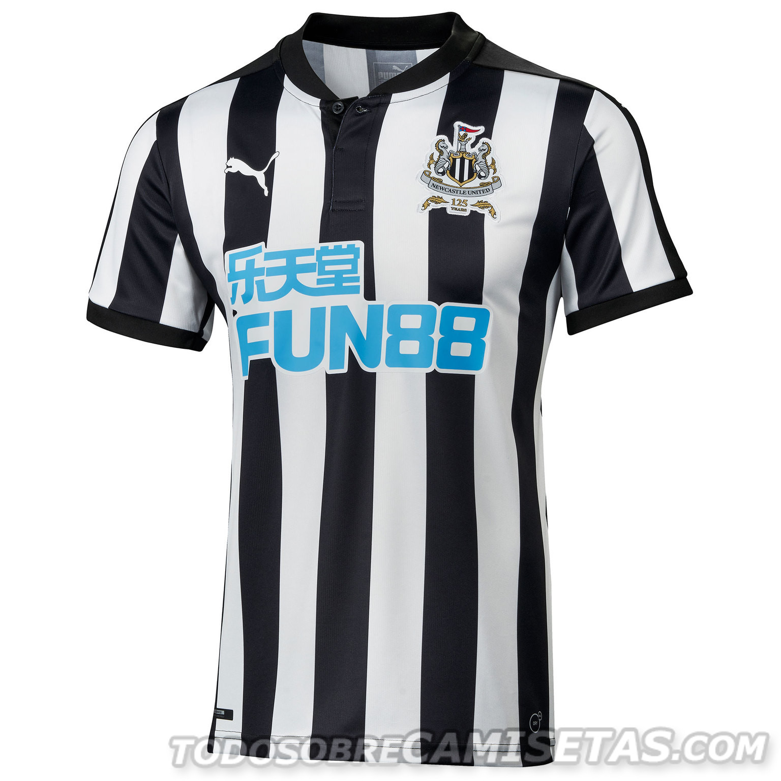 Newcastle United 2017-18 PUMA home kit