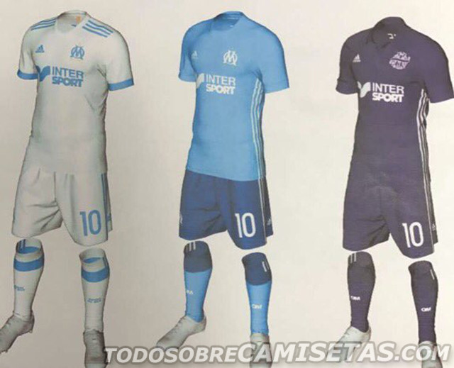 Olympique de Marseille 2017-18 adidas kits LEAKED