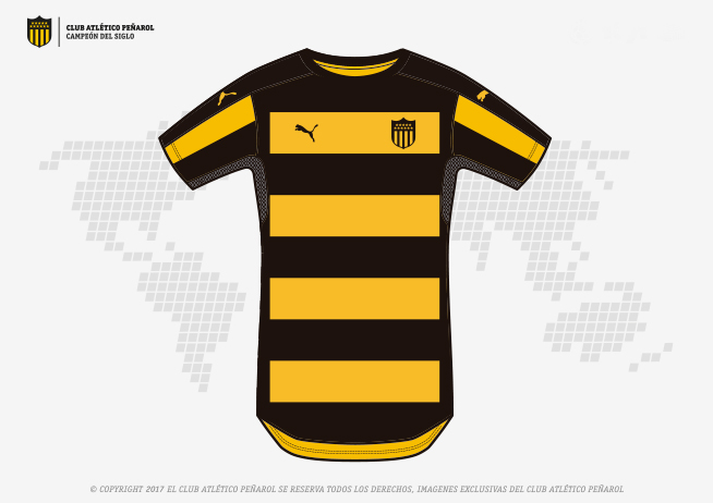 Camiseta PUMA de Peñarol Copa Libertadores 2017