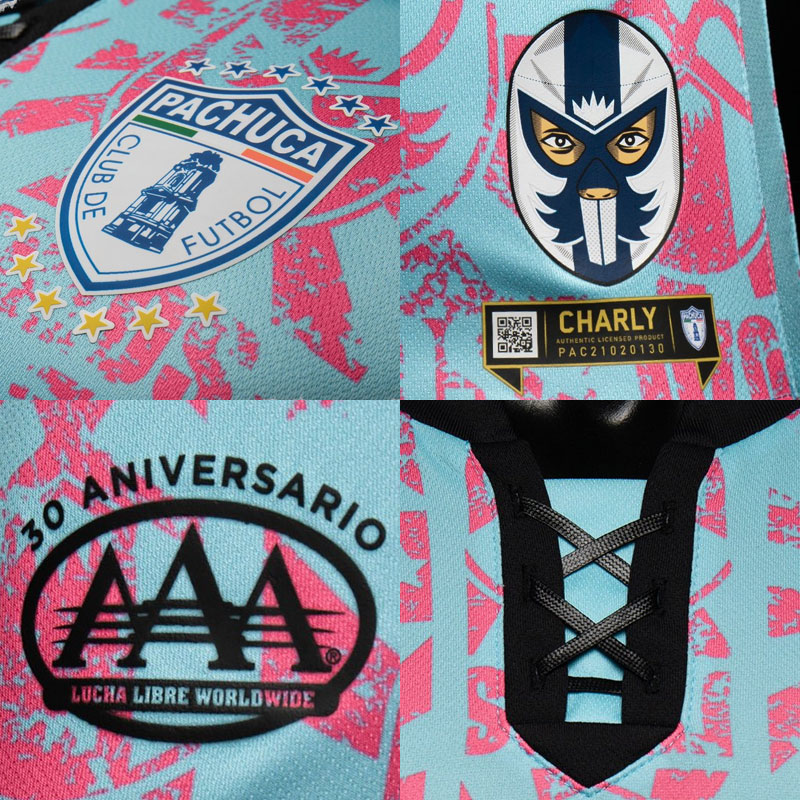Terceros Jerseys Charly Fútbol Liga MX Lucha Libre 2021-22 - Pachuca