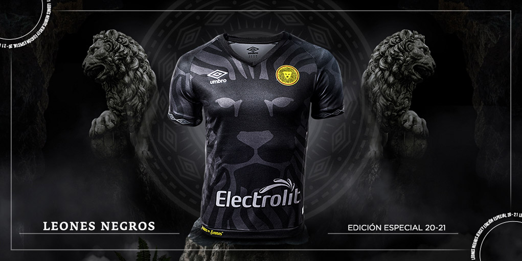 Tercer jersey Umbro de Leones Negros 2020-21