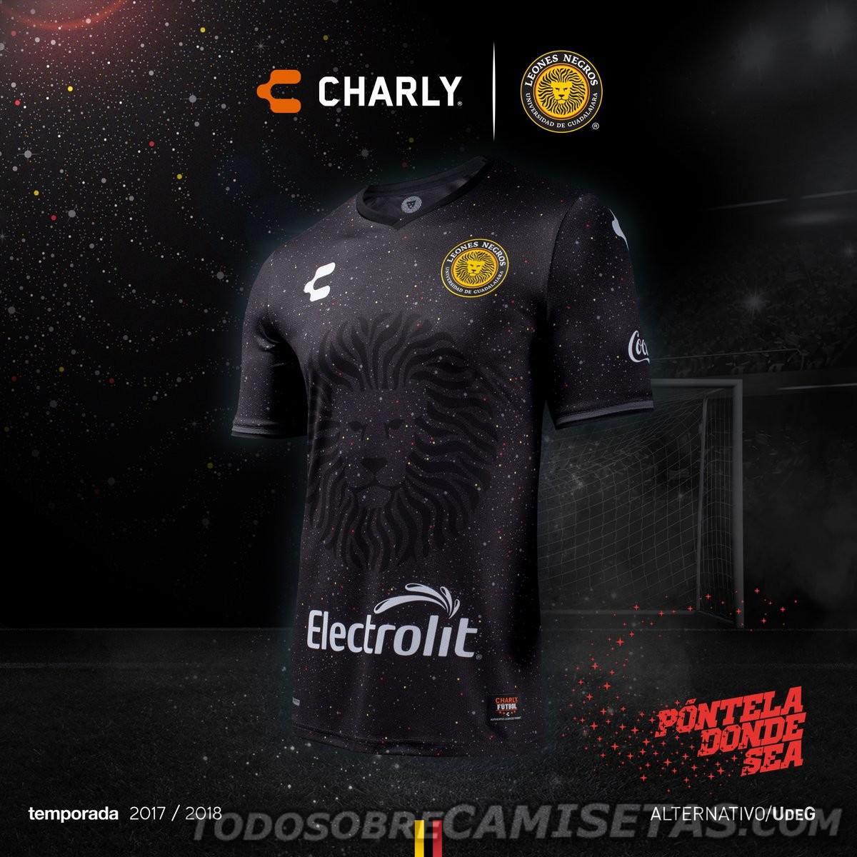 Tercer Jersey Charly Futbol de Leones Negros 2018 - TSC